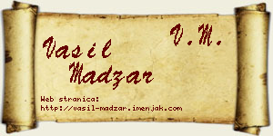Vasil Madžar vizit kartica